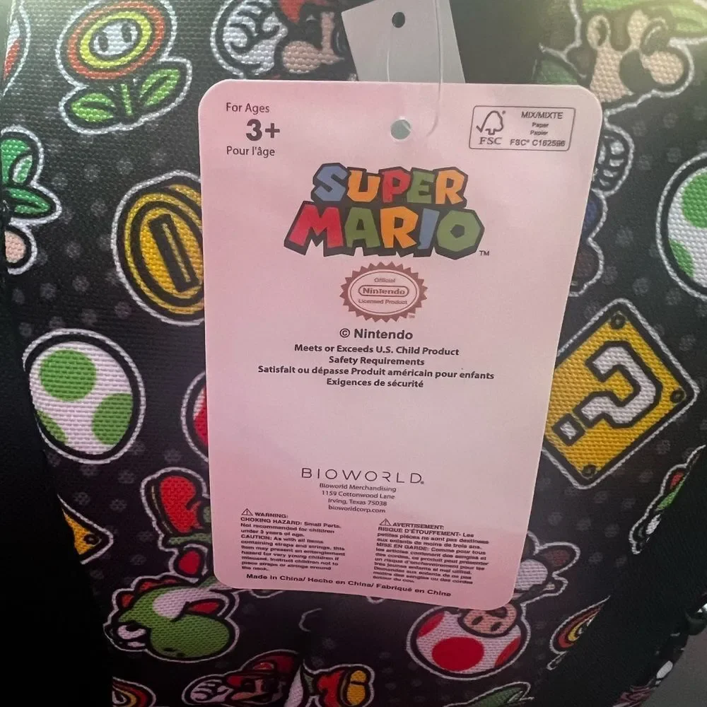 Super Mario Bros Backpack and Lunch Bag Set